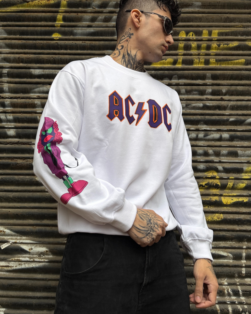 AC DC Designed Oversized Sweatshirt