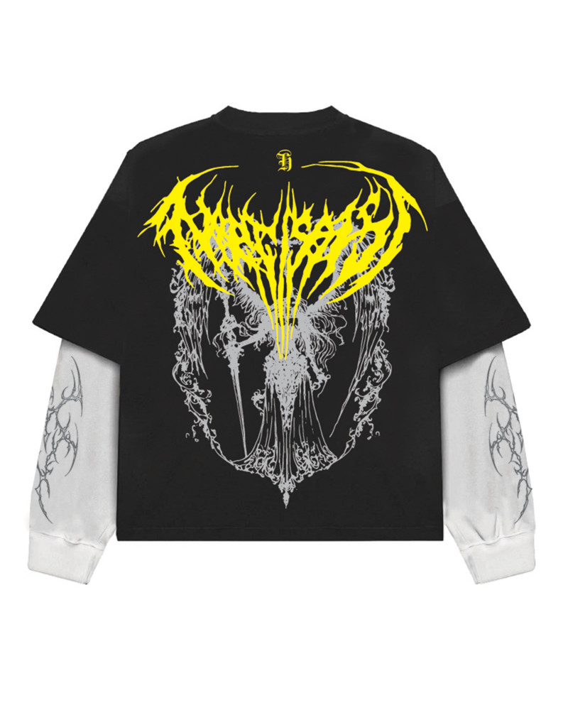 Ethereal Flame Angel LS Oversized Tee