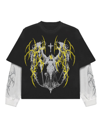 Ethereal Flame Angel LS Oversized Tee