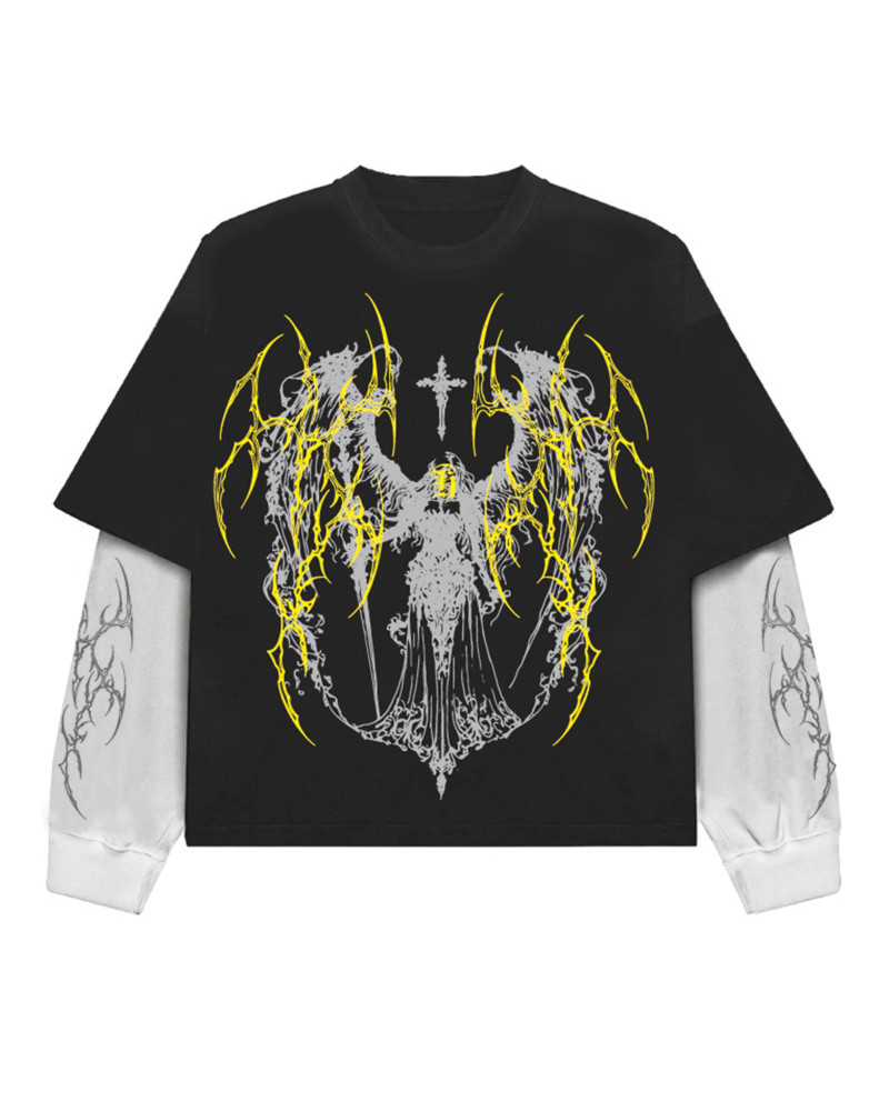 Ethereal Flame Angel LS Oversized Tee