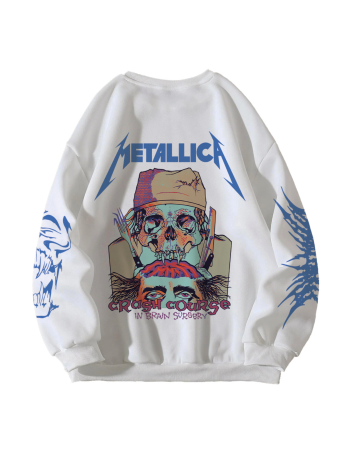 Metallica Designed Oversized Sweatshirt