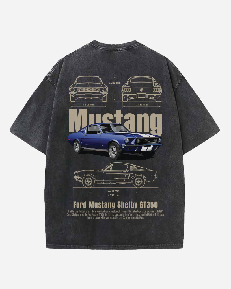 Mustang Designed Vintage Oversized T-shirt